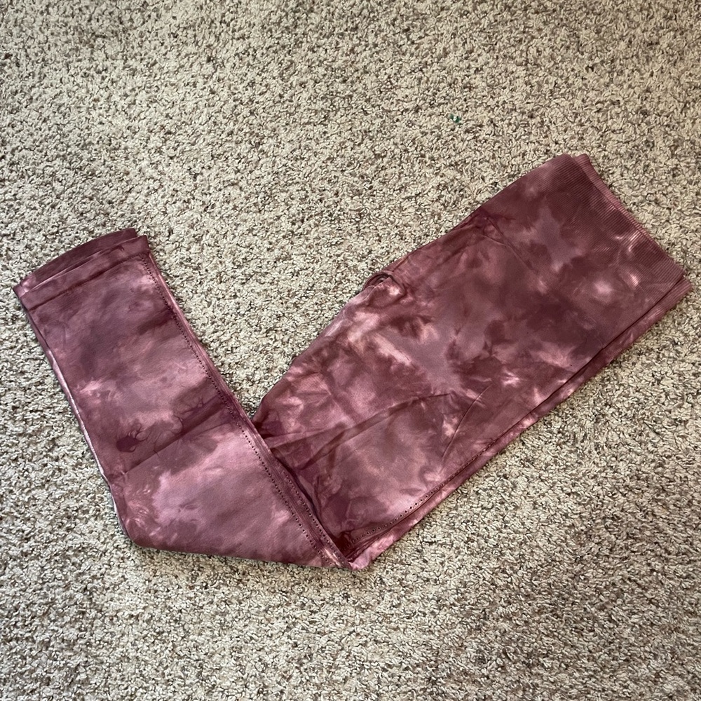 Free People Movement Pink Tie Dye Seamless Leggings